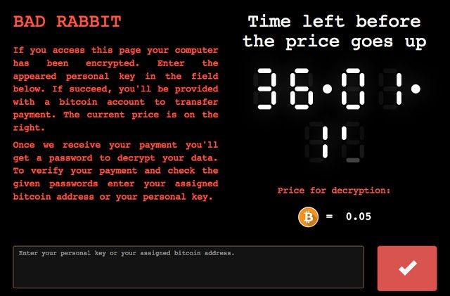 Bad Rabbit Ransomware Attack Hits Russia and the Ukraine Hard